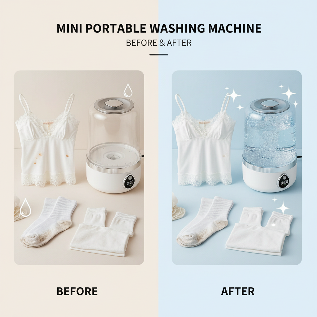 BloomSpin™ Pro – Mini Mașină de Spălat Wireless cu Sterilizare UV